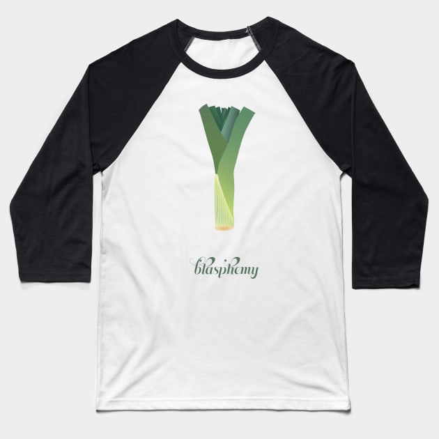 Blasphemy Baseball T-Shirt by Cabbage Feminist